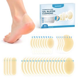 Hydrocolloid Blister Bandages for Feet - Water Resistant Bandages - Ideal for Blister Prevention & Recovery
