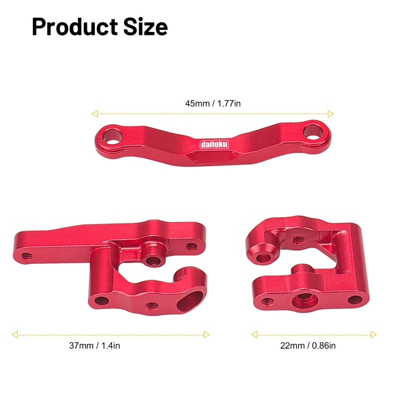 daitoku RC Steering Set Aluminum Upgrade Parts Steering Assembly for