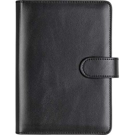 rido/Idé 706604590 Timing System/Ring Binder Calendar Timer Timing 2, 93 x 172 mm imitation leather ring binder with 6 Ring Rocker Arm Mechanism, No View Calendar Leather Strap Black