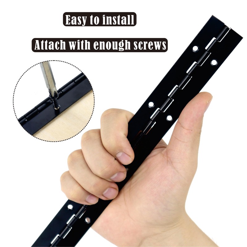 4PCS 8" Piano Hinges for Cabinet Heavy Duty Continuous &