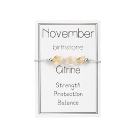 SCRDPRAD Birthstone Healing Crystal Natural Stone Beads Adjustable Zodiac Horoscope Bracelet Stress Relief Anxiety Yoga Energy Protection Birthday Valentine's Day Jewelry for Women-11