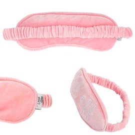 Vivid Hue Sleep Mask for Women Velvet Sleeping Mask Travel Nap Lightweight Blindfold Eye Mask Funny Embroidery (Fu*k Off)
