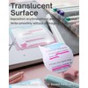 200pcs Glitter Sticky Notes, Transparent Sticky Notes with Pink Blue