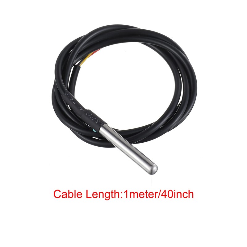 BOJACK DS18B20 1M Temperature Sensor Temperature Probe Stainless Steel Package