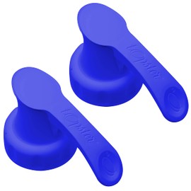 Topster Milk Top Pourers (Blue) - Milk Bottle Pourers for Plastic Bottles, for Whole Milk Plastic Milk Bottles, Eliminates Milk Spillage, Mess & Drips Around The Kitchen & Fridge, (2 Packs)