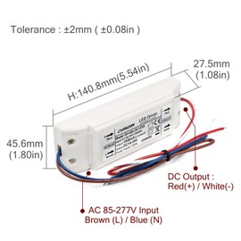 Chanzon LED Driver 1500mA (Constant Current Output) 18V-34V (Input 100-240V AC-DC) (6-10) x5 30W 35W 40W 45W 50W Power Supply 1500 mA Lighting Transformer for High Power 50 W COB Chips (Plastic Case)