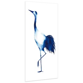 Empire Art Direct Ink Drop Crane 2 Frameless Tempered Glass Bird Wall Art Ready to Hang, 48" x 24" x 0.2"