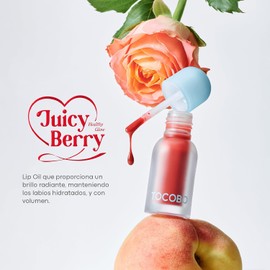 TOCOBO Lip Oil Juicy Berry 05 Rosy Girl 4 g Tinta Labial Coreano Hidratante con Efecto Volumen
