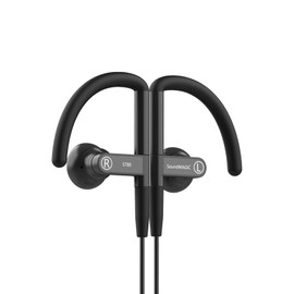 SoundMAGIC ST80 Bluetooth-Sport-Ohrhörer mit Ohrbügeln und Mikrofon, Lange Wiedergabezeit, drahtlose Kopfhörer, wasserdichte, kabelgebundene In-Ear-Kopfhörer, HiFi-Stereo-Sound, Bequeme Passform