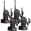 pxton 100 Mile Walkie Talkies Waterproof 4 Pack Two-Way Radios