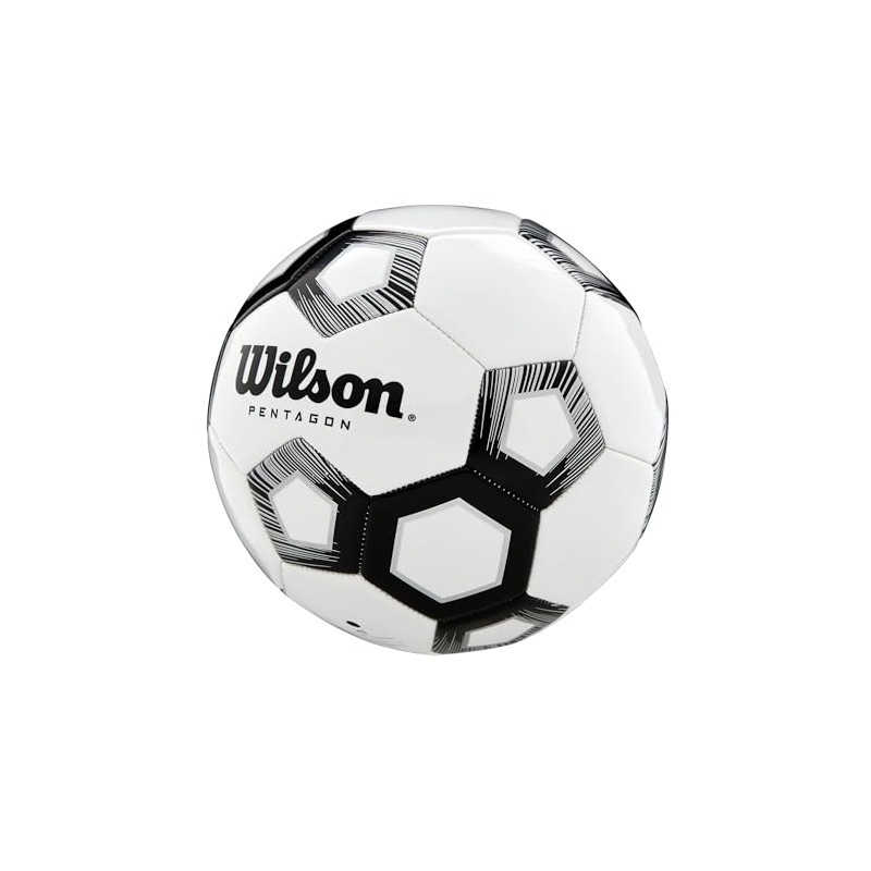 Wilson Pentagon, WTE8527XB04 Pallone da Calcio, Taglia 4, Struttura a