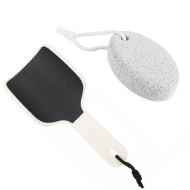 Ruayia Pumice stone foot care x 1 + callus slicer x 1, lava stone foot care callus, foot rasp and double-sided foot file remover, callus foot care for wet and dry cracked feet