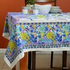 Tree of Life Tablecloth for Square Tables, Cotton Floral Kitchen