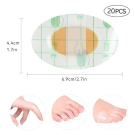HREDZEO Blister Plasters for Feet,20 Pcs Blister Plasters Invisible Hydrocolloid Blister Cushion Pads Gel Blister Guard Pads Waterproof for Heel Foot Toe and Guard Skin
