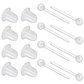 Clear Plastic Silicone Stud Earrings - Invisible, Ideal for Surgery, Work, Sports & DIY - 100 Pair