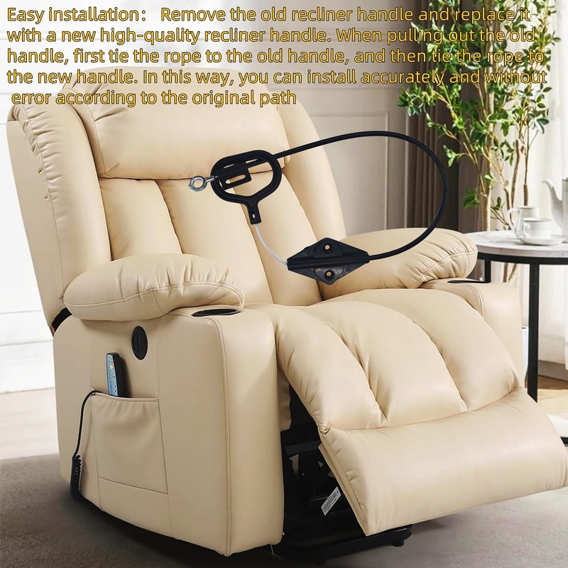 ZLLITONS Replacement Recliner Cable D Ring Handle for Recliner Adjustment