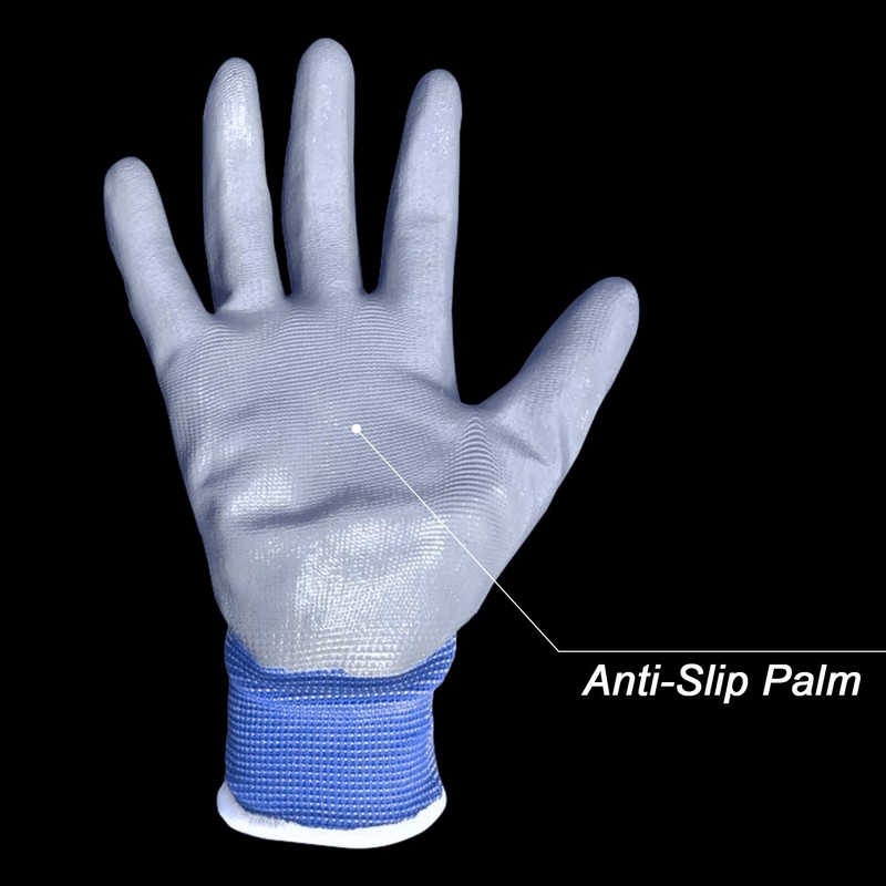 ANSIO 5 Pairs, Medium Size PU Coated Nylon Non Slipy