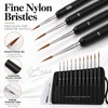 10-Piece Detail Paint Brush Set – Fine Nylon Miniature Brushes