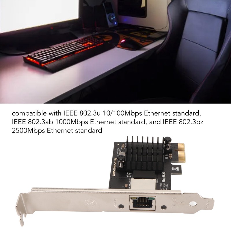 PCIe Network Card 2.5Gbps Remote Wake Up RTL8125 Chip Support