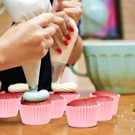 Cupcake Liners for Baking, 100PCS Muffin Liners, Standard Baking Cups, Cupcake Wrappers Paper Non Stick, Greaseproof Cupcake Cups, Muffin Papers for Wedding Birthday Party Mother's Day (Pink)