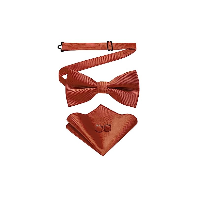 Jemygins Set for Men - Includes Plain Bow Tie, Men’s