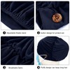 3 Pieces Bouffant Caps with Buttons Unisex Stretchy Headband Turban