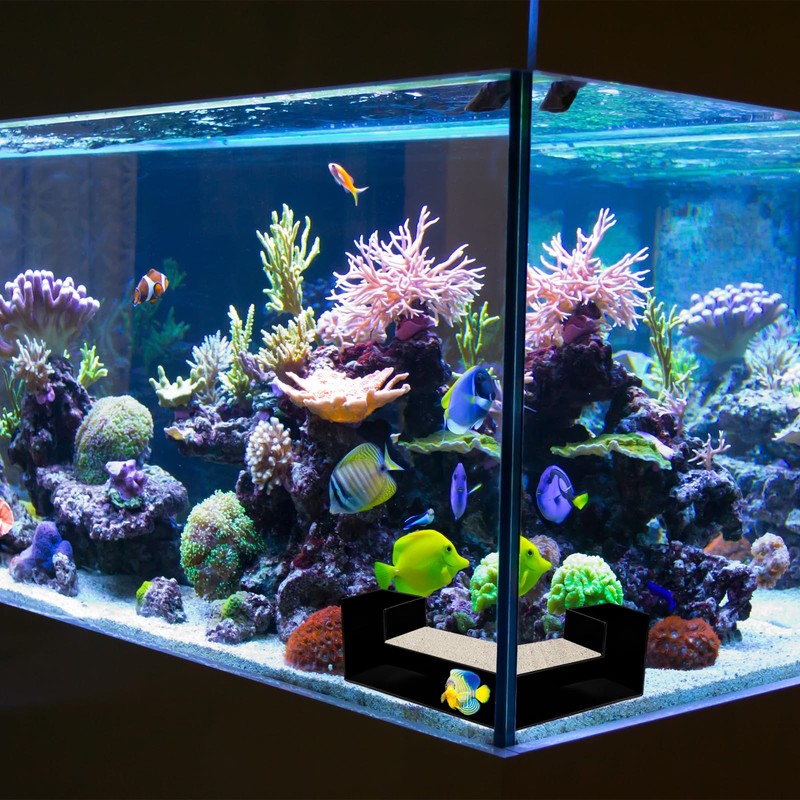 Mudoulu Aquarium Tunnel Decoration, Corner Fish Tank Accessory for Shrimp