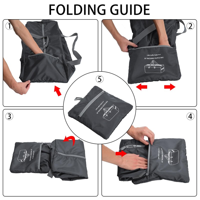 iFARADAY Foldable Duffel Bag 30 inch 75L Large Lightweight Luggage