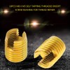 QANYEGN 10Pcs Self Tapping Threaded Insert, Brass Threaded Insert, 302