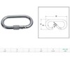 Prolinemax Marine Stainless Steel T316 3/8" Oval Snap Spring Hook