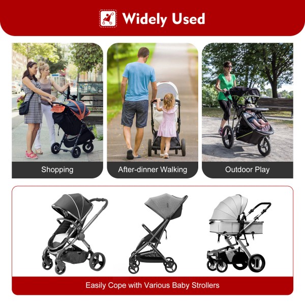 Unbranded Stroller Board Universal Stroller Ride Board Buggy Wheeled Board