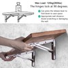 Folding Shelf Brackets 12 Inch, Pynsseu Heavy Duty Stainless Steel