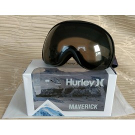 Hurley New Hurley Black Maverick Unisex Ski Snow Goggles Light Gray Spherical Lens S2