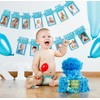 1st Birthday Banner, Baby Milestone Garland, 1 Birthday Photo Banner