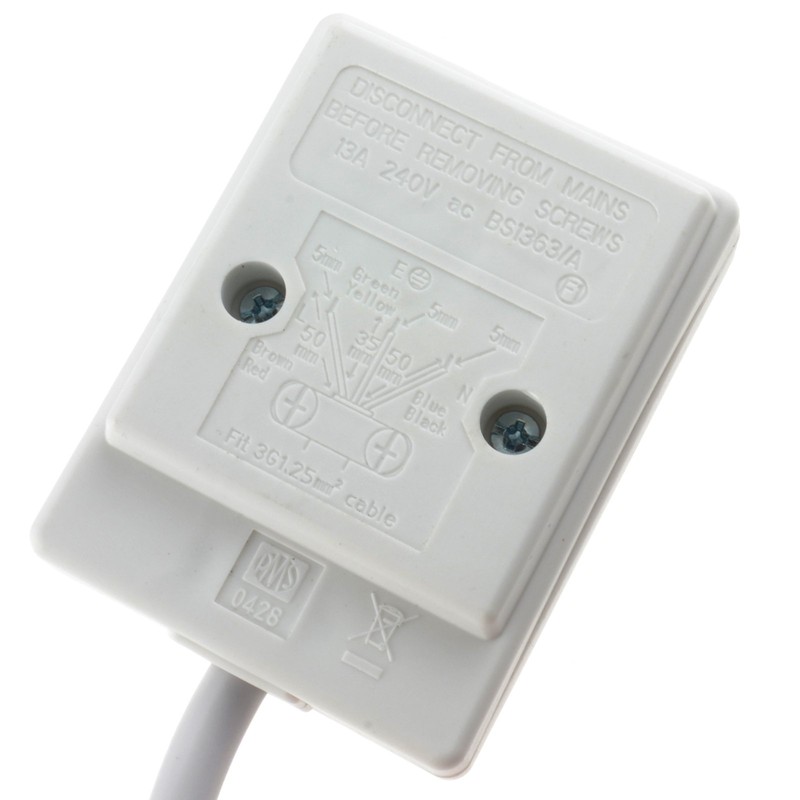 kenable 1 Gang Single Way UK 13A Mains Power Socket