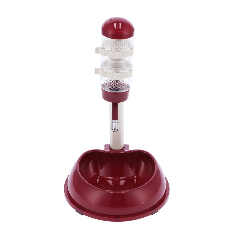 Pet Lift Drinking Fountain Food Automatic Feeding Dog Water Dispenser