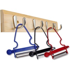 Set of 3 Magic Steal Stainless Trio Peeler Slicer, Multifunction Magic Trio Peeler Shredder Vegetable Fruit Potato Cutter Kitchen Tool, Vegetable Shredder with Non-Slip Handles (Red +Blue +Black)