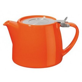 Forlife Stump Teapot 530 mL, 18 Oz, Carrot, Ceramic