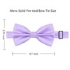 Alizeal Mens Solid Mini Squares Formal Banded Bow Ties (Lilac)