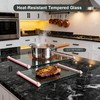 2PCS Glass Cutting Board with Silicone Grip, 80% Stronger Shatter