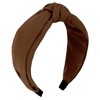 Brown Headband Top Knot Headbands for Women Non Slip Fashion