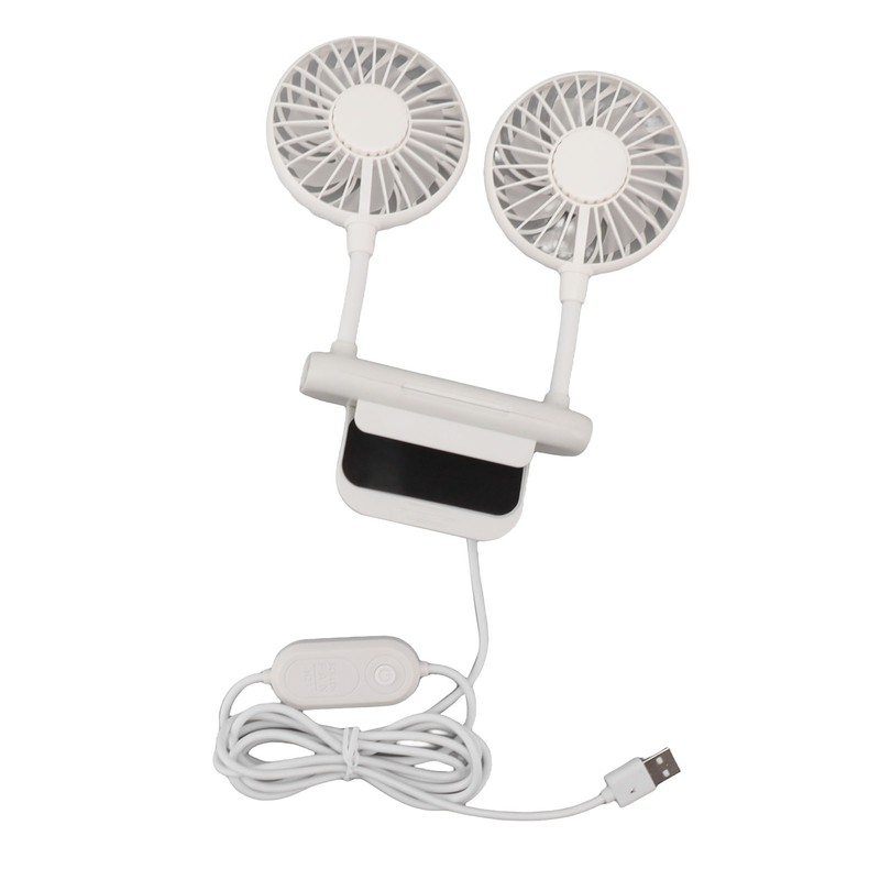 White Desktop Screen Fan with Adjusting Clip 3 Gear 360°
