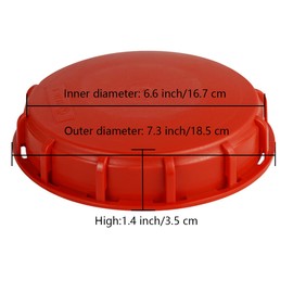 IBC Tote Lid Cover IBC Tank Water Liquid Tank Cap Water Storage Tank Lid Thick Plastic with Gasket,Red/ID163mm/6.42inch