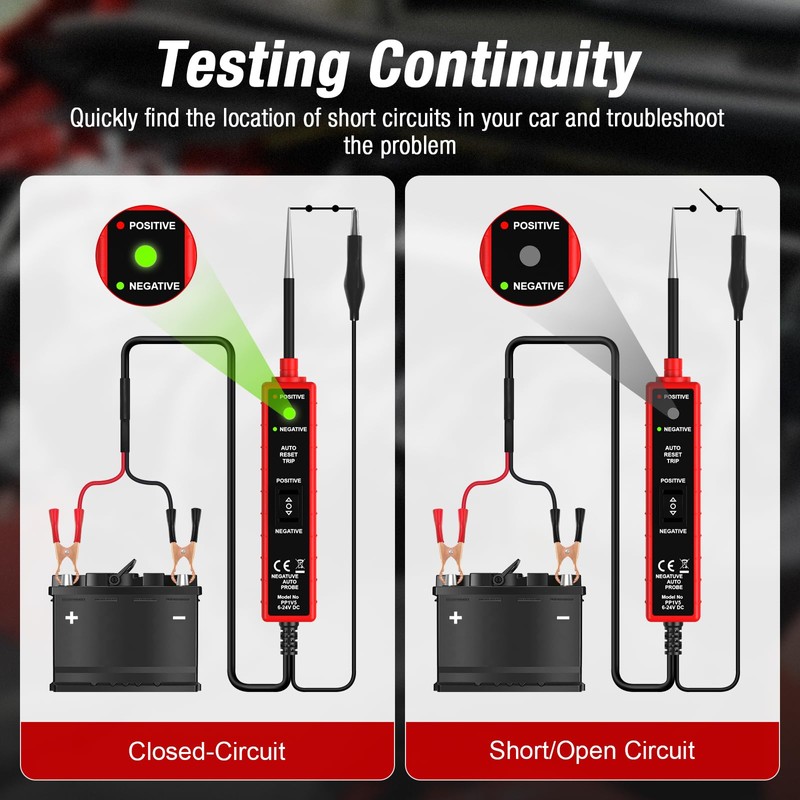 OBDMONSTER Power Circuit Probe Tester Automotive, 6V-24V DC Car Test
