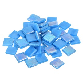 sourcing map Mosaic Tiles, Micro Glass Tiny Mini Mosaic Tile DIY Hobbies Handmade Crystal Free Stone Craft Material Creativity (Bright Blue 500g)