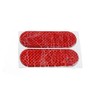 Hihaha 12cmx4cm Car Exterior Reflector Decal Reflective Sticker Red 2pcs