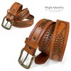 2285 Western Scorpion Hand-Woven Braided Genuine Full Grain Leather Belt