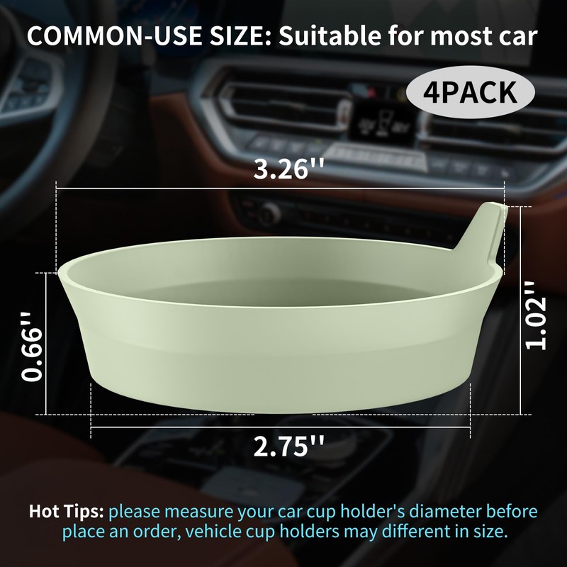 ME.FAN Car Cup Holder Coasters [4 Pack] Silicone Cups Mats,