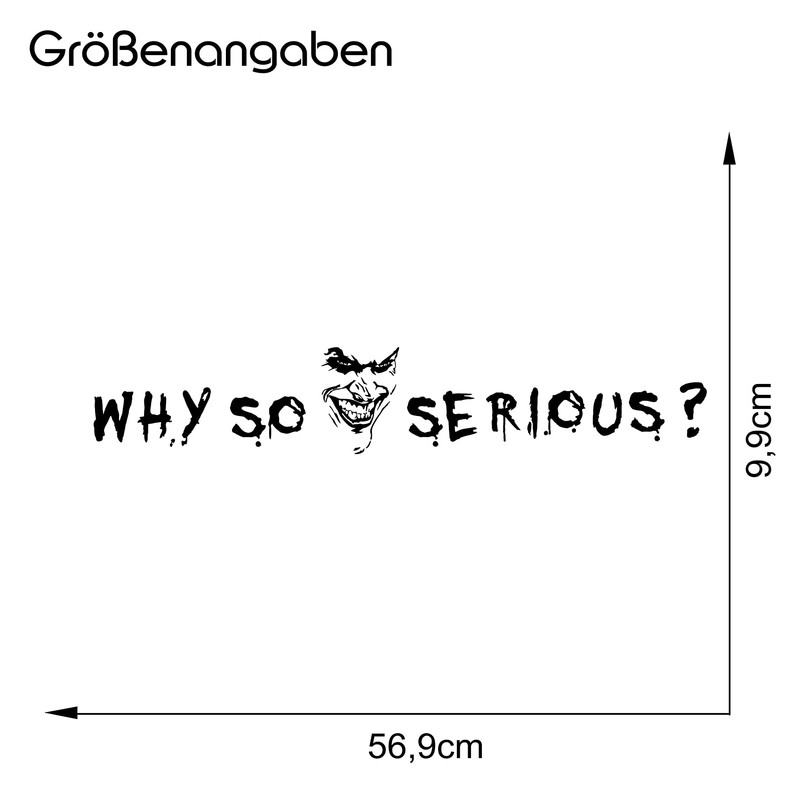 Why so serious? Joker Windshield Sticker Rear Windshield Car Windscreen