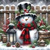 Winter Diamond Art Painting Kits for Adults,Christmas Snowman Diamond Painting